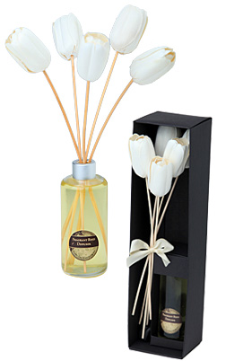 Fragrant Flower Reed Diffuser - Cream Tulips on display